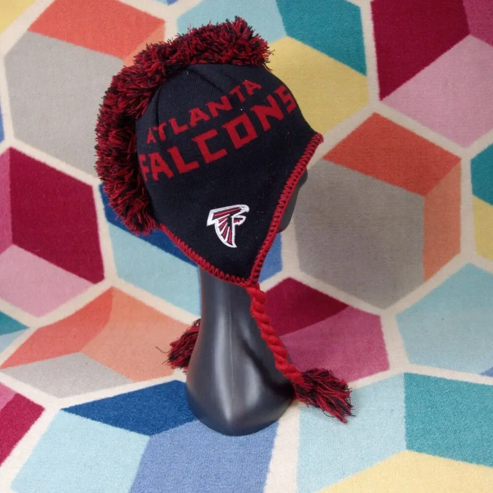 NFL Team Apparel Youth Atlanta Falcons Mohawk‎ Knit Trapper Hat One Size